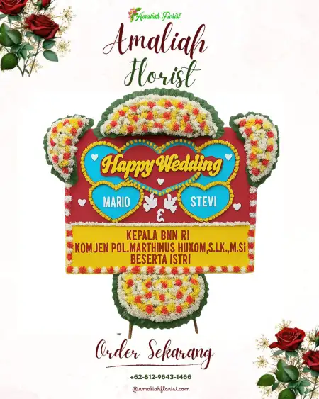 Papan Bunga Pernikahan Bintara
